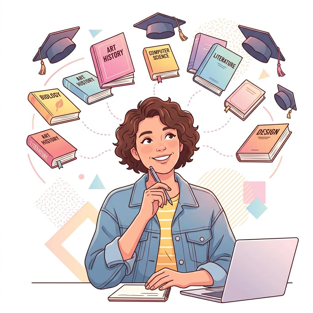 Student deciding path